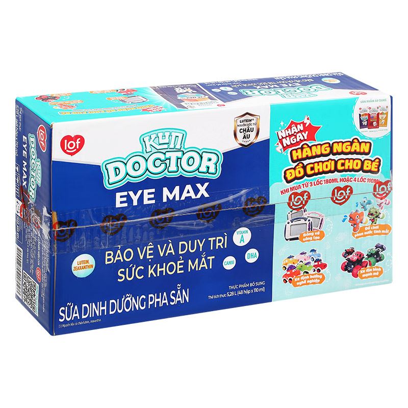 Lốc 4 hộp sữa pha sẵn Kun Doctor Eye Max hương vani 110 ml (từ 1 tuổi) 15