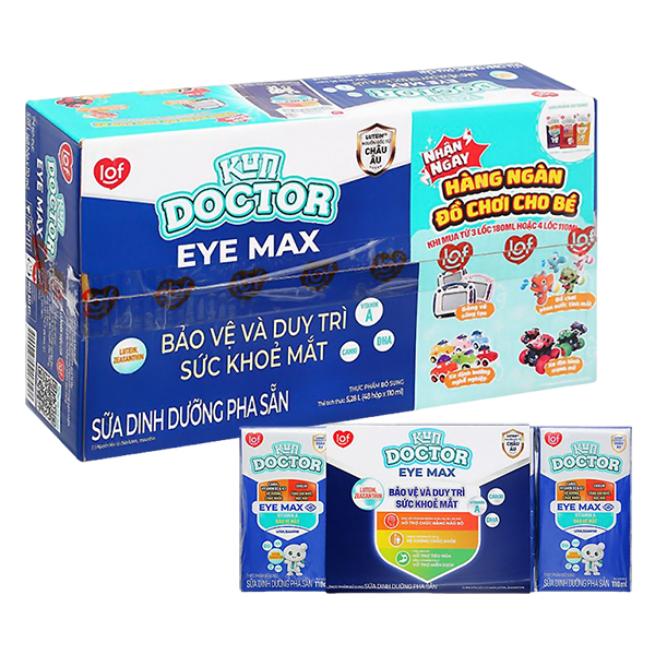 Lốc 4 hộp sữa pha sẵn Kun Doctor Eye Max hương vani 110 ml (từ 1 tuổi) 14