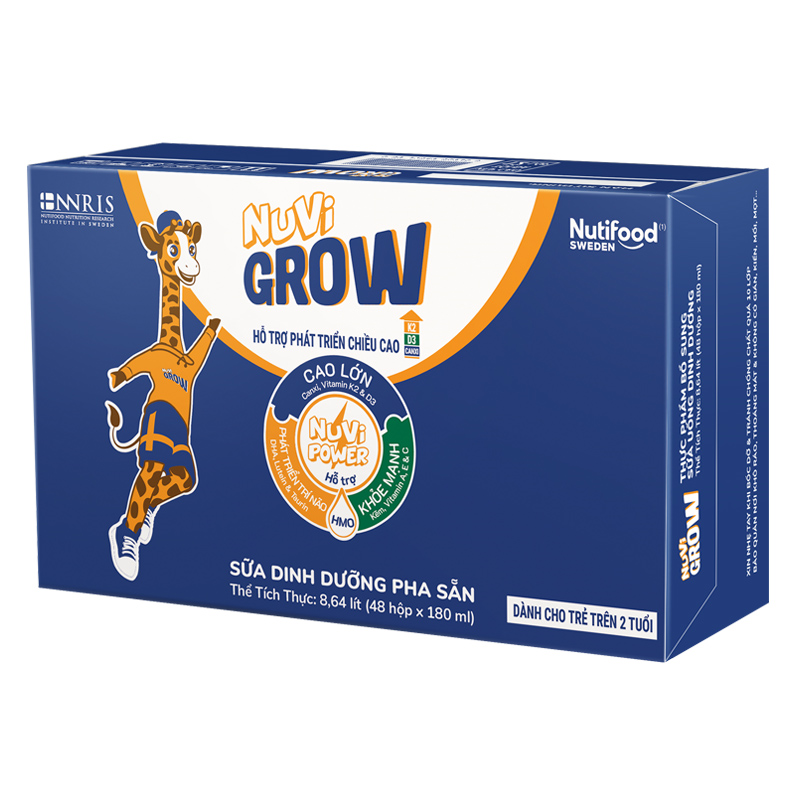 Thùng 48 hộp sữa pha sẵn Nutifood NuVi Grow 180 ml (từ 2 tuổi) 4