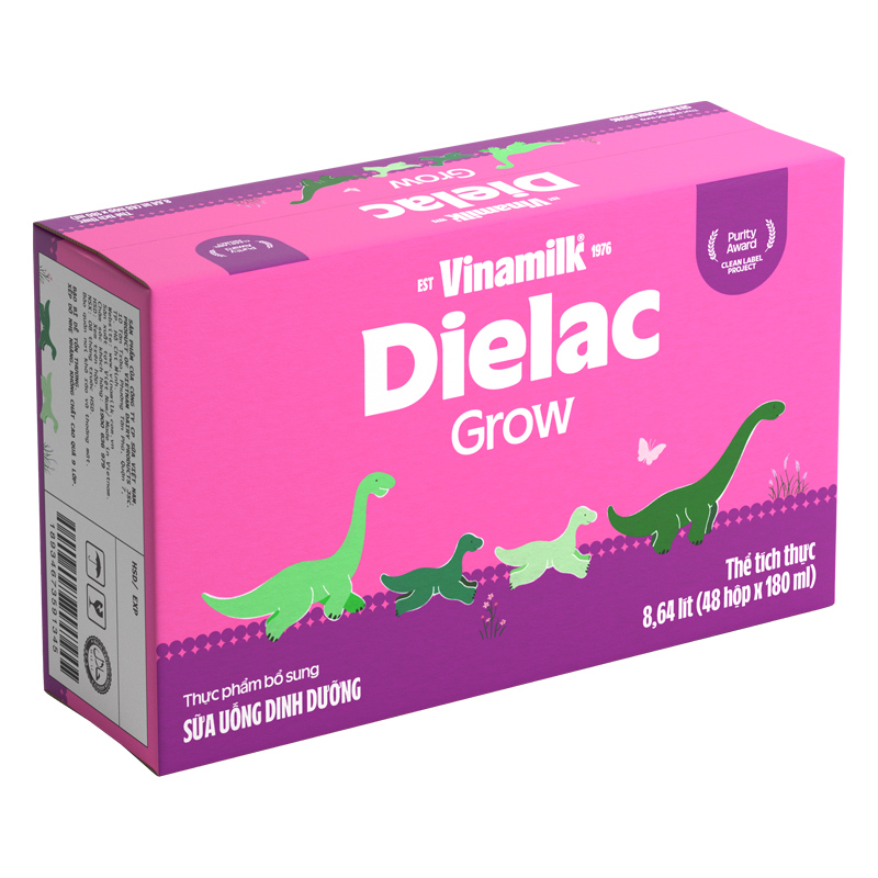 Lốc 4 hộp sữa non pha sẵn Dielac Grow 180 ml (từ 1 tuổi) - Giao bao bì ngẫu nhiên 13