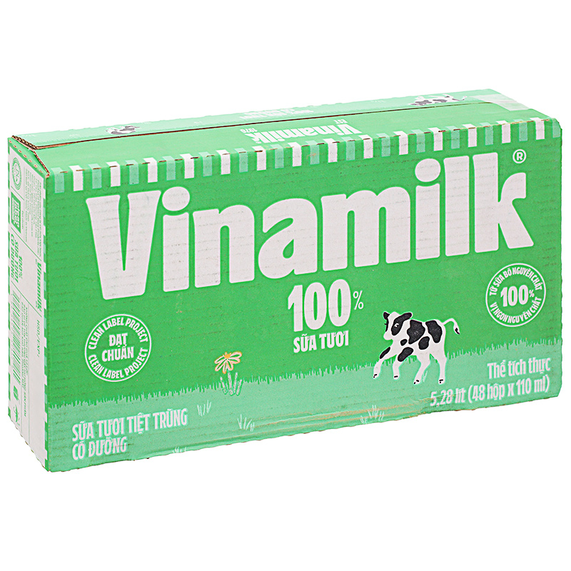 Combo 2 thùng 48 hộp sữa tươi tiệt trùng Vinamilk có đường 110 ml (từ 1 tuổi) - Giao bao bì ngẫu nhiên 15