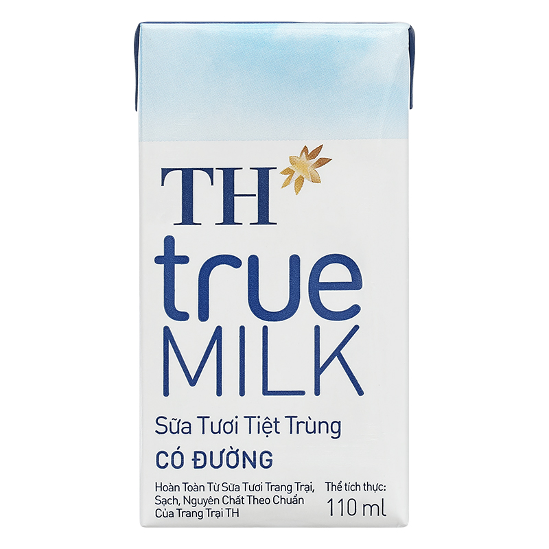 Lốc 4 hộp sữa tươi tiệt trùng TH true MILK có đường 110 ml (từ 1 tuổi) 19