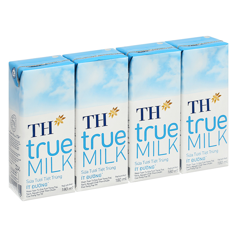 Thùng 48 hộp sữa tươi tiệt trùng TH true MILK ít đường 180 ml (từ 1 tuổi) 4