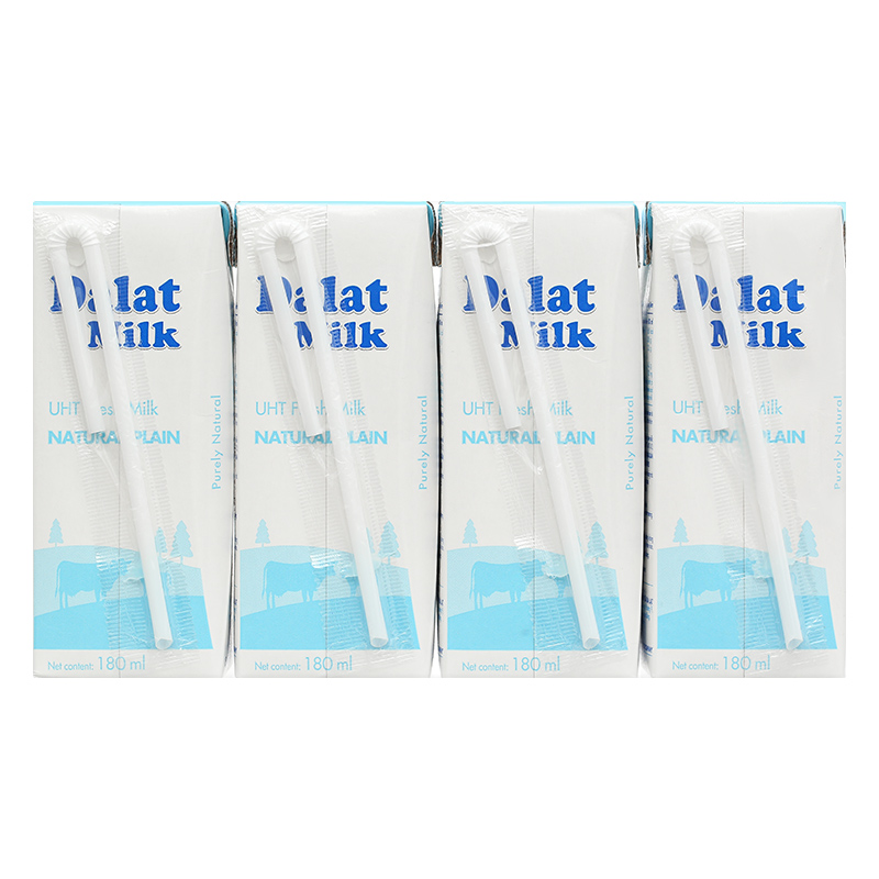 Lốc 4 hộp sữa tươi tiệt trùng Dalat Milk không đường 180 ml (từ 1 tuổi) 18