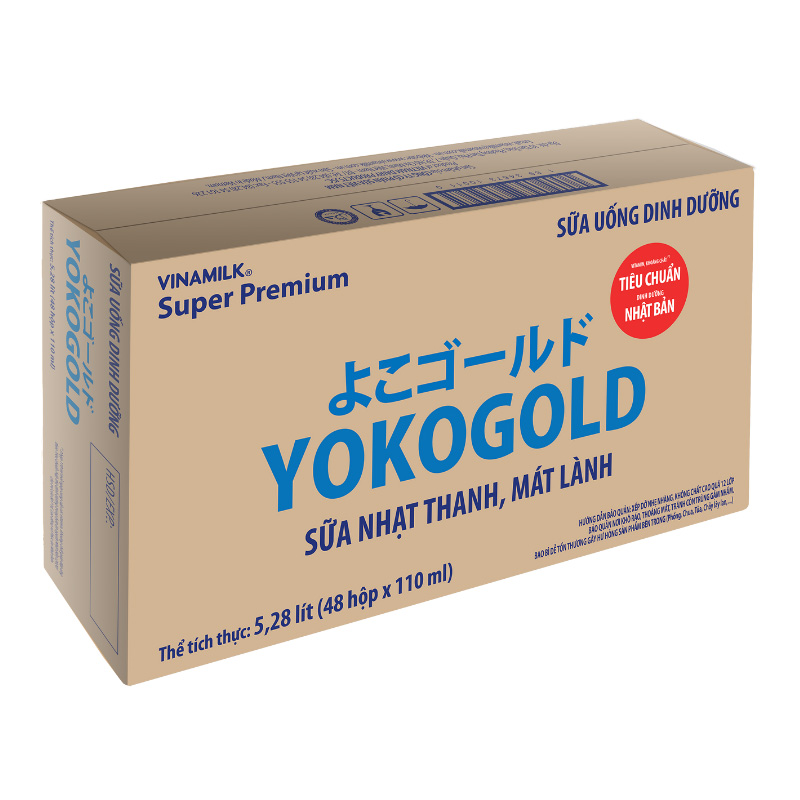 Combo 2 thùng 48 hộp sữa pha sẵn YokoGold hộp 110 ml (từ 1 tuổi) 12