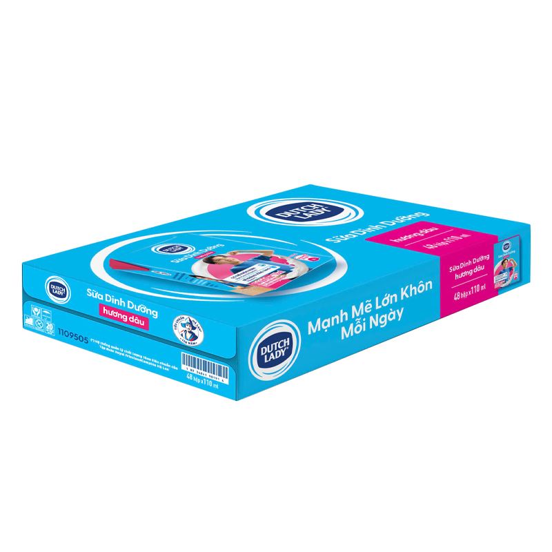 Lốc 4 hộp sữa tiệt trùng Dutch Lady có đường hương dâu 110 ml (từ 1 tuổi) - Giao bao bì ngẫu nhiên 11