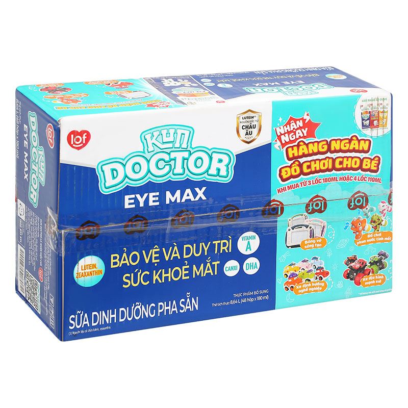 Lốc 4 hộp sữa pha sẵn Kun Doctor Eye Max hương vani 180 ml (từ 1 tuổi) 15