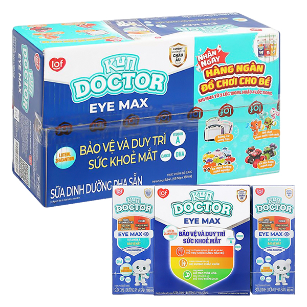 Lốc 4 hộp sữa pha sẵn Kun Doctor Eye Max hương vani 180 ml (từ 1 tuổi) 14