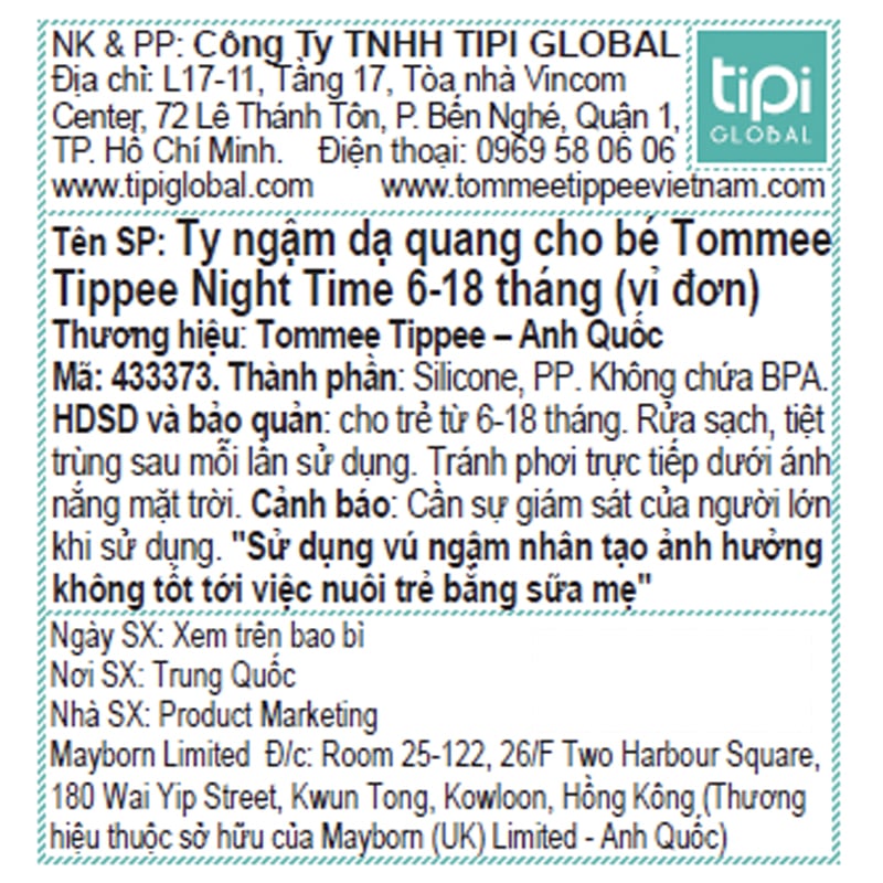 Bộ 2 ti ngậm Tommee Tippee dạ quang Night Time 433372 (0 - 6 tháng) - Màu ngẫu nhiên 21