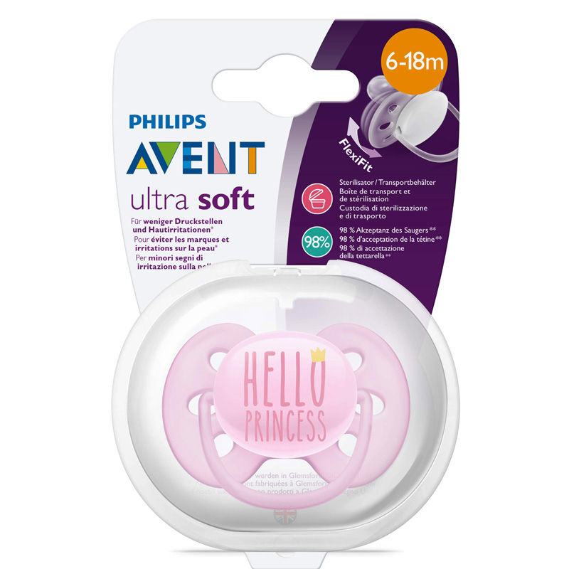 Ti ngậm Philips Avent siêu mềm SCF522/01 (0 - 6 tháng) - Màu xanh 7