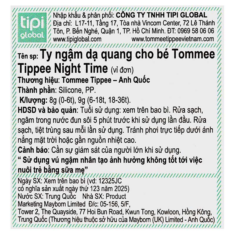 Bộ 2 ti ngậm Tommee Tippee dạ quang Night Time 433372 (0 - 6 tháng) - Màu ngẫu nhiên 16