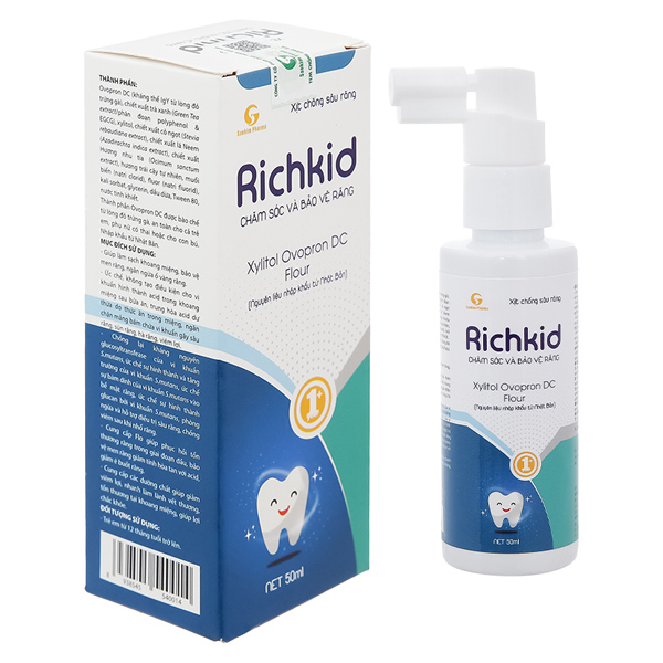 Lọ xịt Richkid chống sâu răng 50 ml an toàn, chính hãng, giá tốt - AVAKids.com