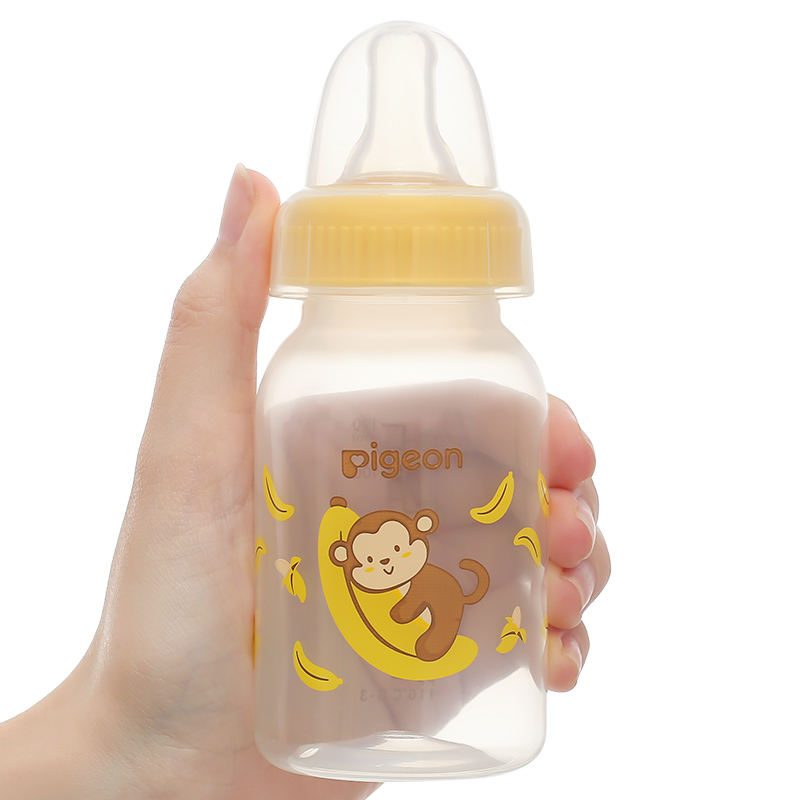Bình sữa nhựa PP Pigeon cổ hẹp 240 ml - Hình khỉ (từ 4 tháng) 25