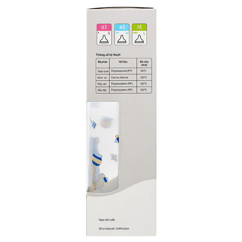 Bình sữa nhựa PP Pigeon cổ hẹp 240 ml - Hình gấu (từ 4 tháng) 13