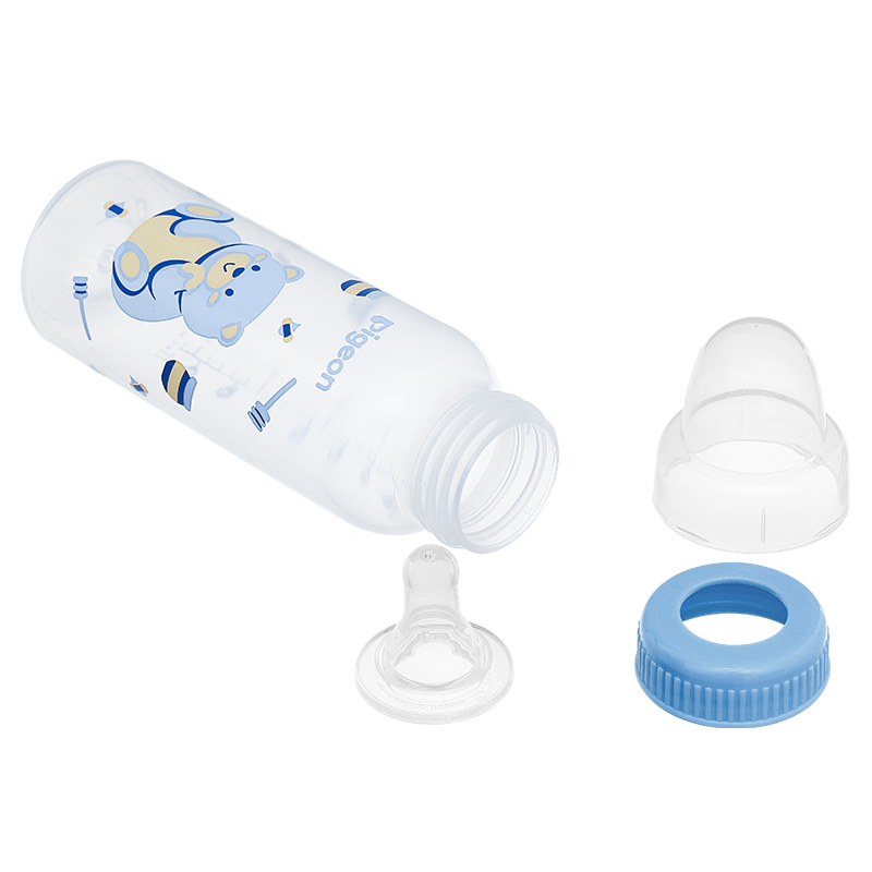 Bình sữa nhựa PP Pigeon cổ hẹp 240 ml - Hình gấu (từ 4 tháng) 5