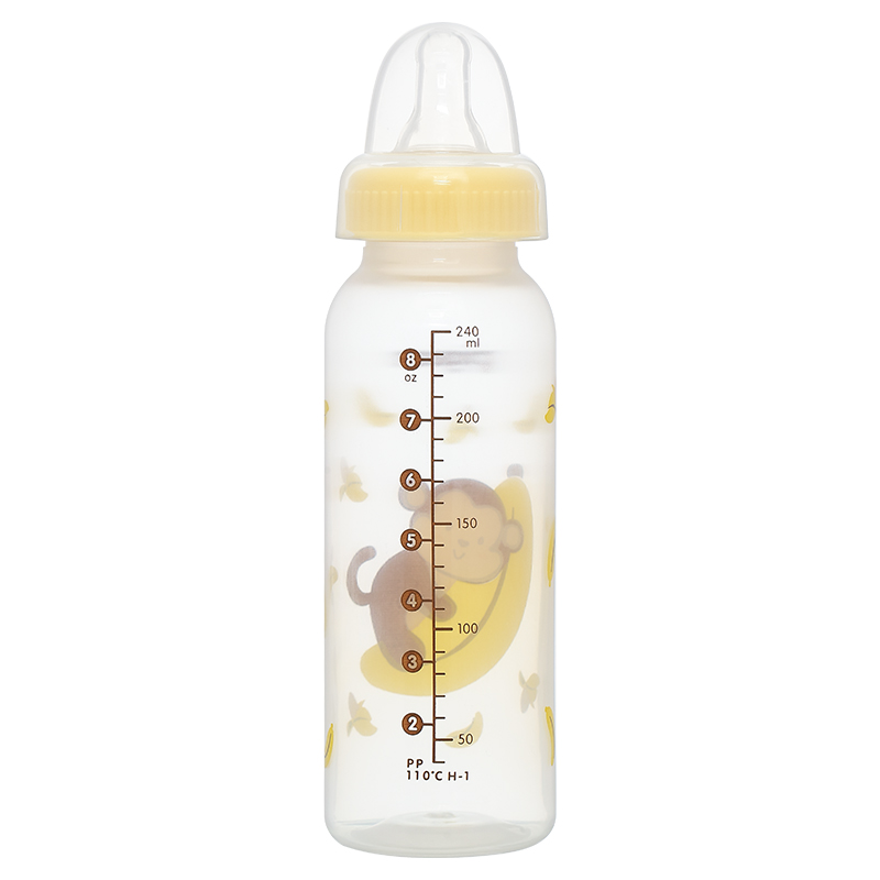 Bình sữa nhựa PP Pigeon cổ hẹp 240 ml - Hình khỉ (từ 4 tháng) 3