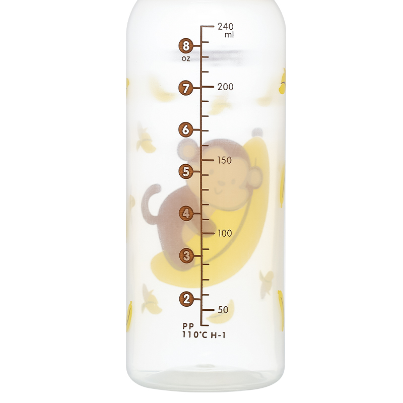 Bình sữa nhựa PP Pigeon cổ hẹp 240 ml - Hình khỉ (từ 4 tháng) 4