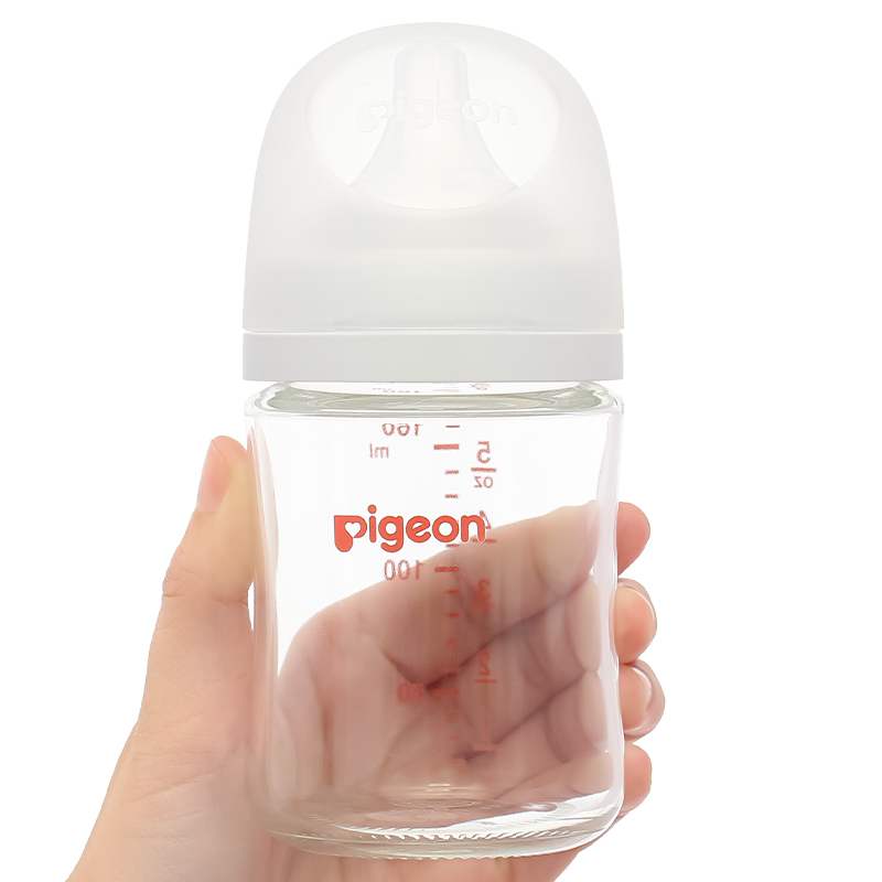 Bình sữa thủy tinh Pigeon Softouch Baby-Friendly World cổ rộng 240 ml (từ 3 tháng) 22