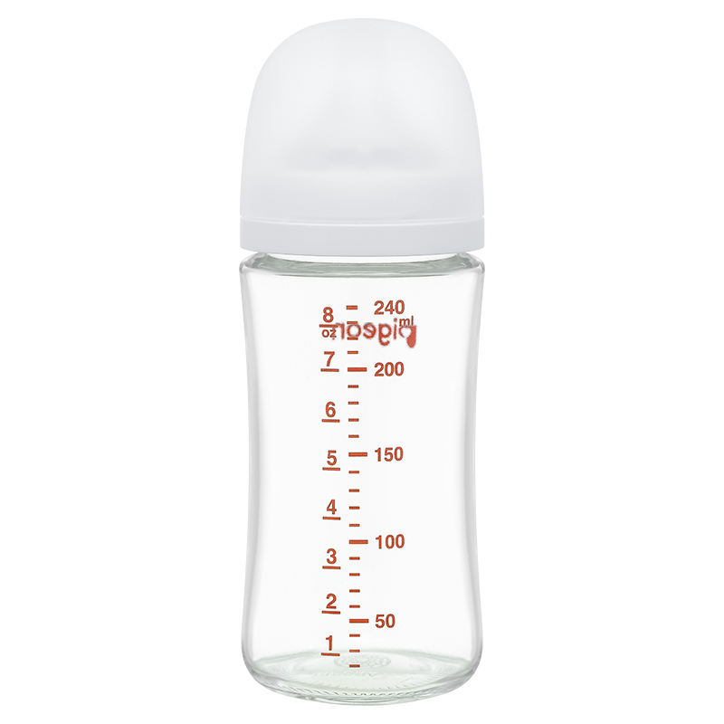 Bình sữa thủy tinh Pigeon Softouch Baby-Friendly World cổ rộng 240 ml (từ 3 tháng) 2