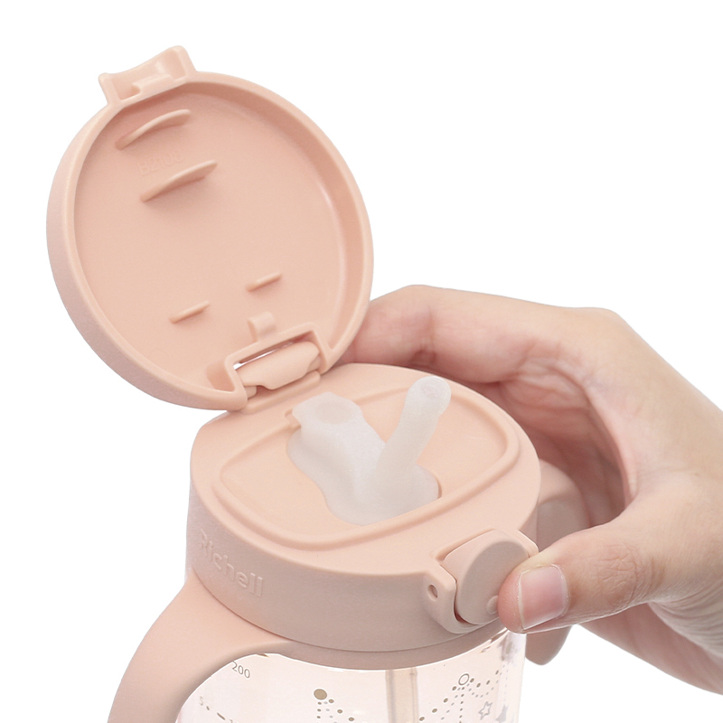 Bình tập uống Richell Axstars 200 ml - Màu hồng (từ 7 tháng) 7