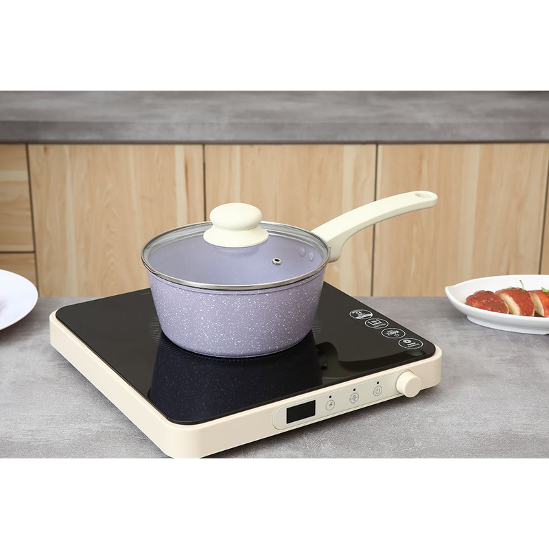 Bộ chảo quánh nhôm chống dính nắp kính Green Cook GCS247-T2 4