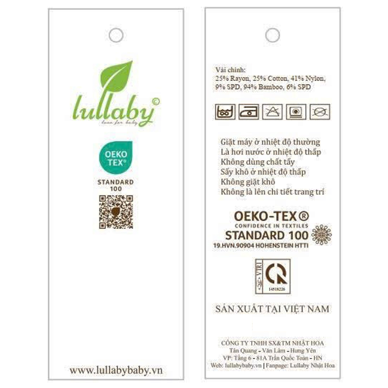 Bộ tay ngắn cài lệch kẻ caro Lullaby NH442N màu nâu be 6
