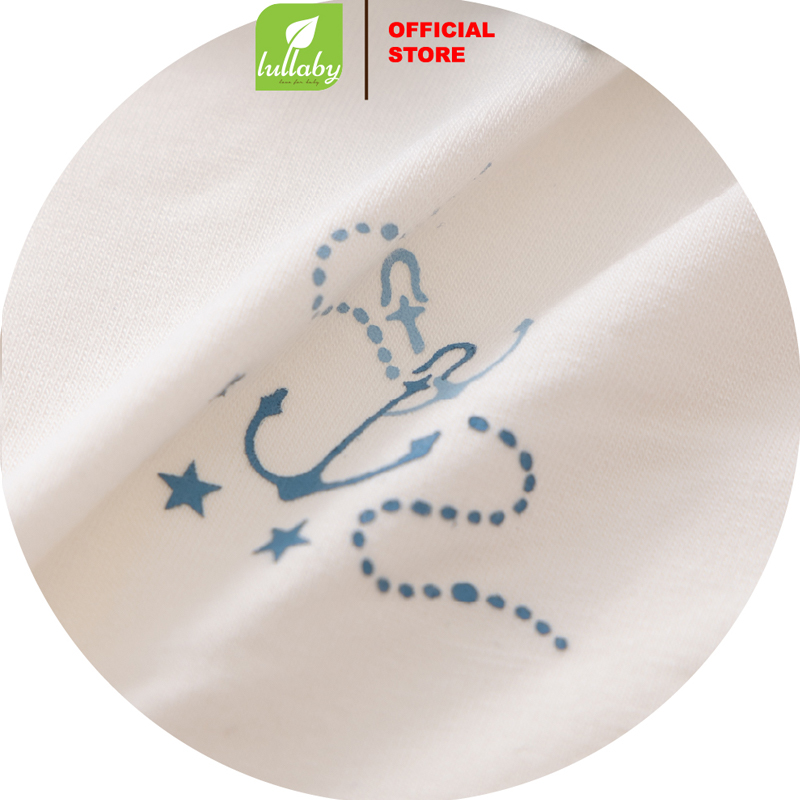 Bộ tay ngắn bé trai Lullaby NH443N kẻ caro màu nâu be 7