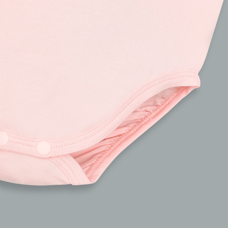 Bodysuit cài chéo phối cổ ngọt ngào La Pomme màu hồng 8