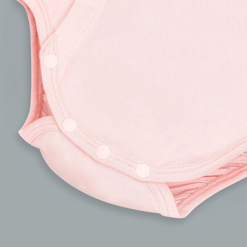Bodysuit cài chéo phối cổ ngọt ngào La Pomme màu hồng 9