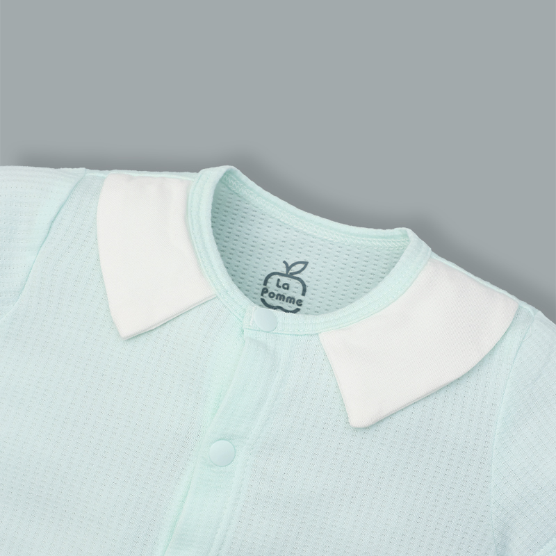 Bodysuit cài giữa bé yêu bồng bềnh La Pomme màu xanh mint 3