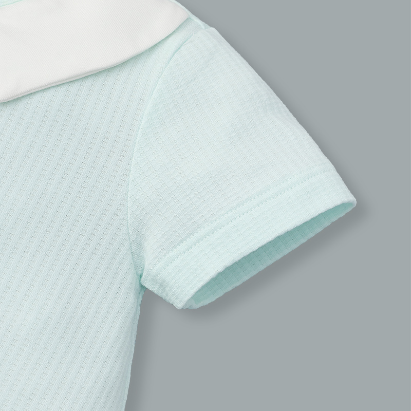 Bodysuit cài giữa bé yêu bồng bềnh La Pomme màu xanh mint 4