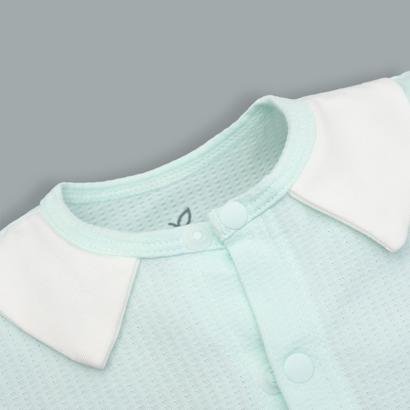 Bodysuit cài giữa bé yêu bồng bềnh La Pomme màu xanh mint 5