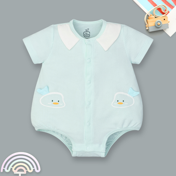 Bodysuit cài giữa bé yêu bồng bềnh La Pomme màu xanh mint - AVAKids.com