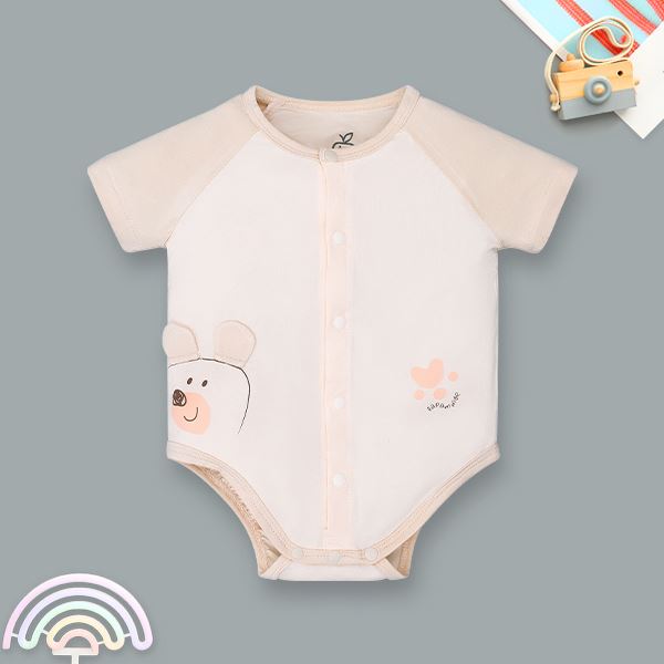 Bodysuit cài giữa người bạn ú òa La Pomme màu xanh mint - AVAKids.com