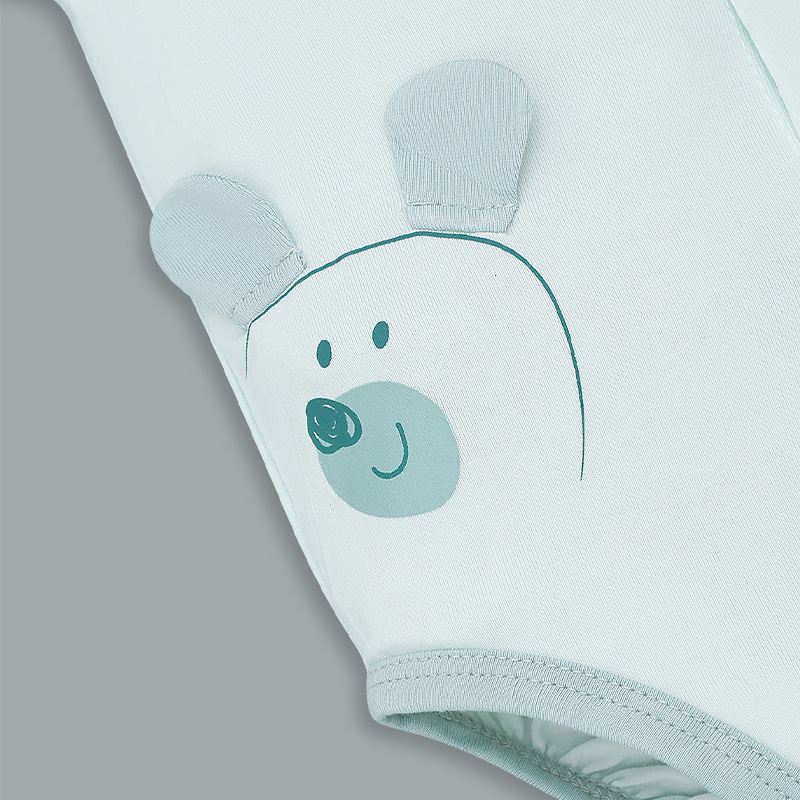 Bodysuit cài giữa người bạn ú òa La Pomme màu xanh mint 10