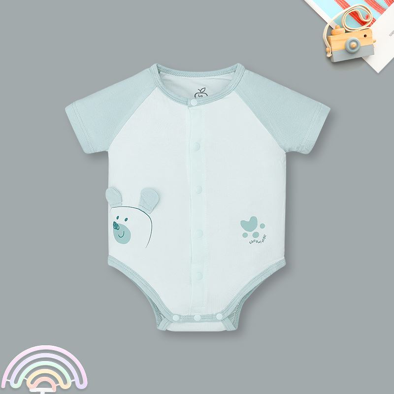 Bodysuit cài giữa người bạn ú òa La Pomme màu xanh mint 4
