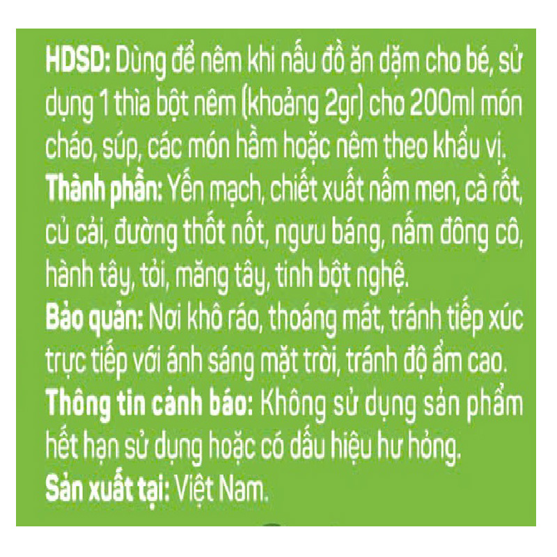 Bột nêm Jan's Kodomo rau củ, tảo hũ 90g 9