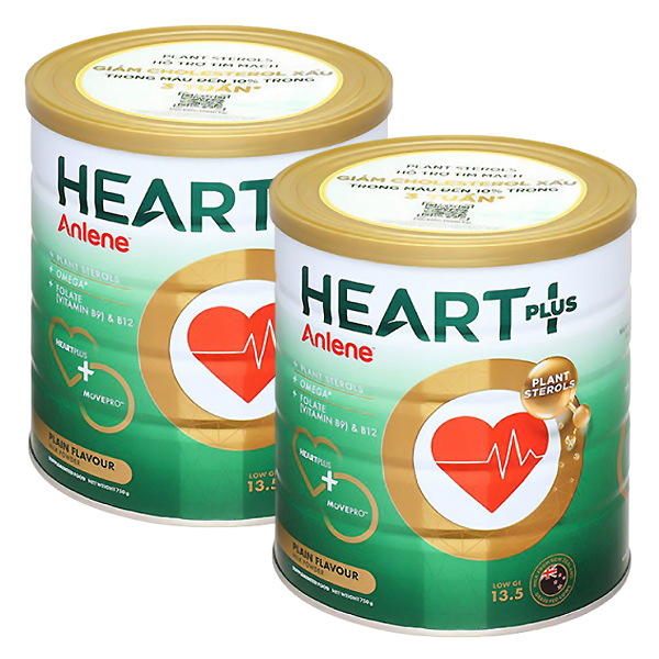 Combo 2 hộp sữa bột người lớn Anlene Heart Plus