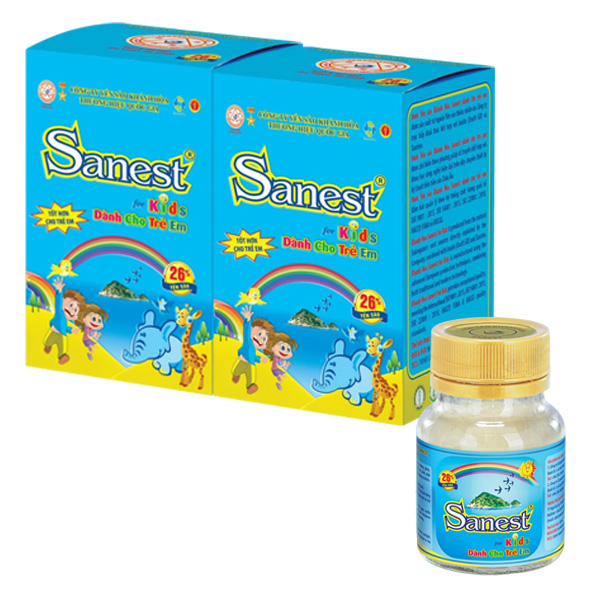 Combo 2 hũ nước yến sào Khánh Hòa Sanest Kids 62 ml