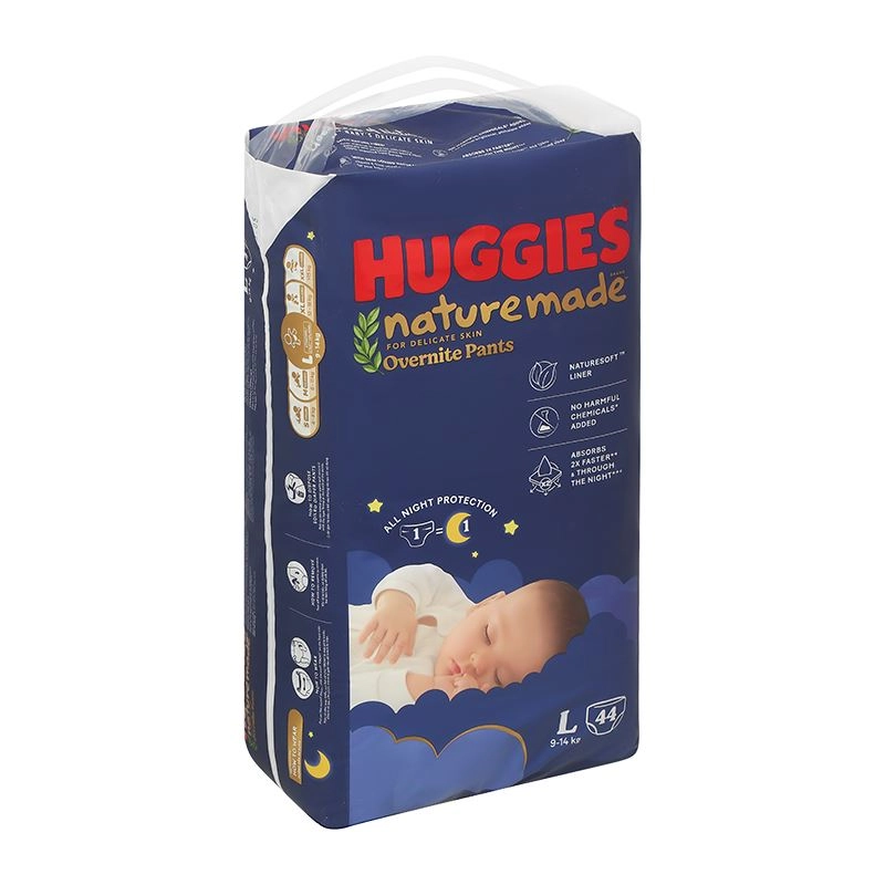 Combo 2 tã quần Huggies Nature made Overnite size L 44 miếng/bịch (9 - 14 kg) 19