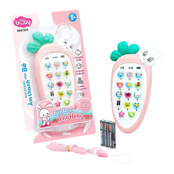Đồ chơi điện thoại thỏ hồng Happy baby DK81050