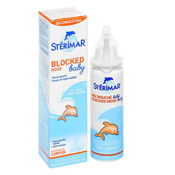 Dung dịch xịt mũi Sterimar Blocked Nose Baby hỗ trợ giảm viêm mũi cho bé