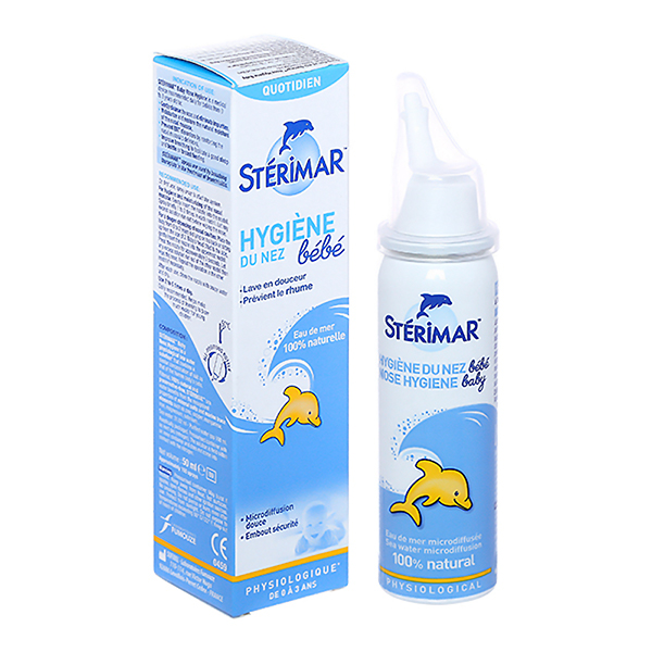 Dung dịch xịt mũi Sterimar Nose Hygiene Baby giảm nghẹt mũi cho bé
