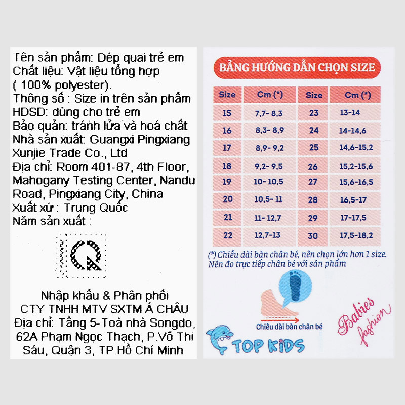 Giày sandal cho bé Á Châu Avakids AC72 màu xanh dương - trắng 20