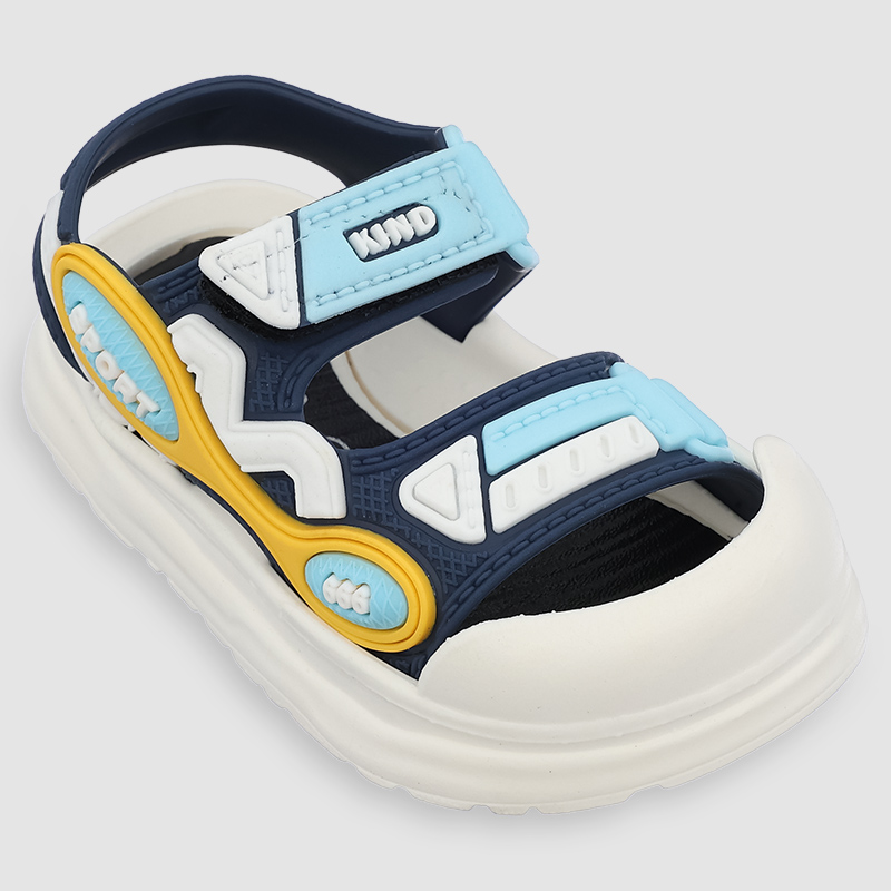 Giày sandal cho bé Á Châu Avakids AC72 màu xanh dương - trắng 2