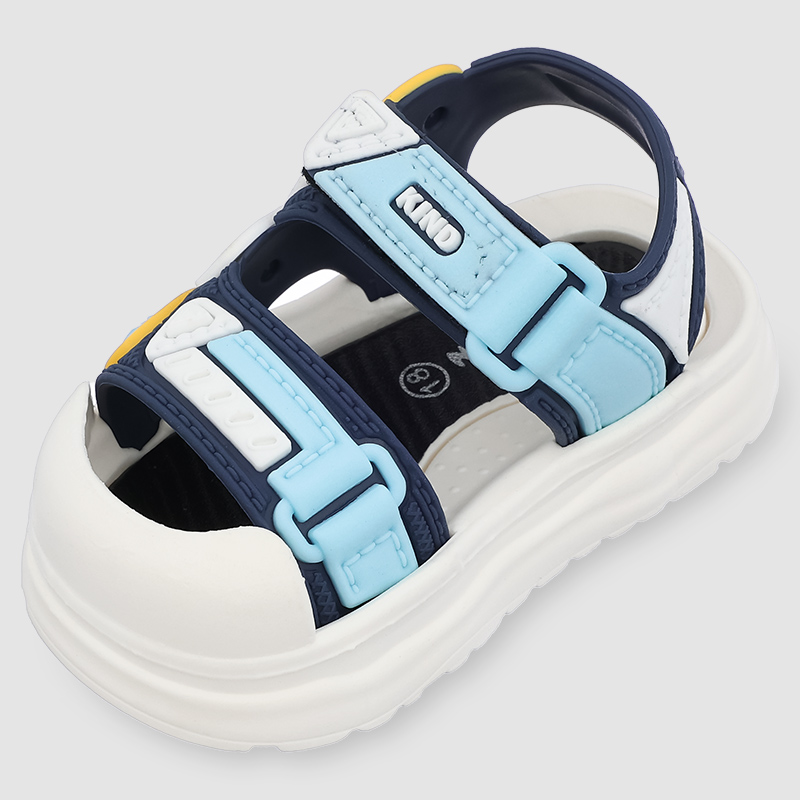 Giày sandal cho bé Á Châu Avakids AC72 màu xanh dương - trắng 3