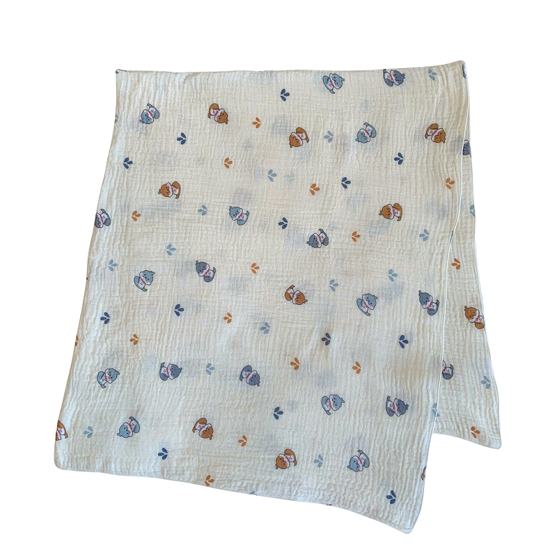 Khăn tắm muslin Bessla 2 lớp 90x100 cm - Động vật 2