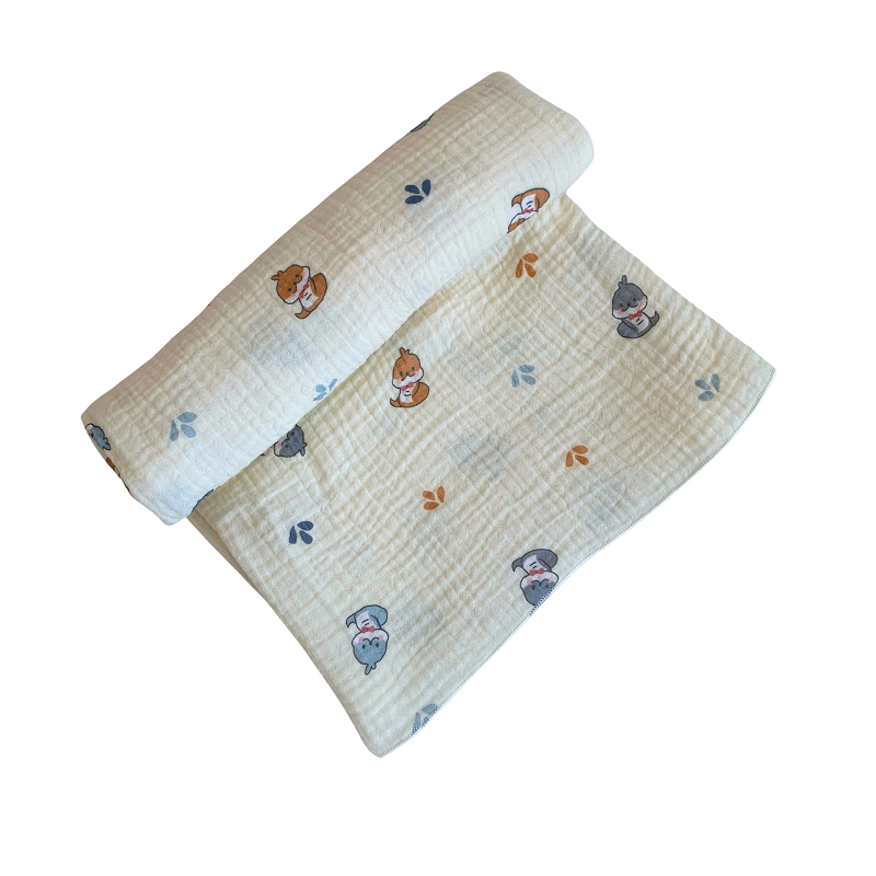 Khăn tắm muslin Bessla 2 lớp 90x100 cm - Động vật 3