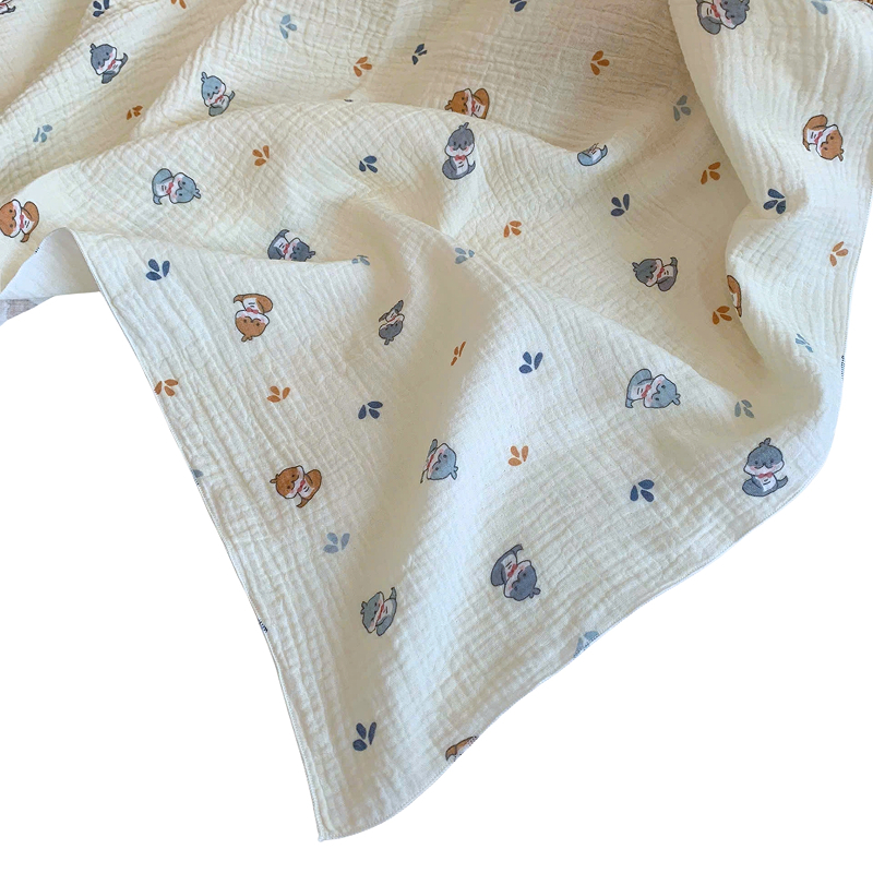 Khăn tắm muslin Bessla 2 lớp 90x100 cm - Động vật 4
