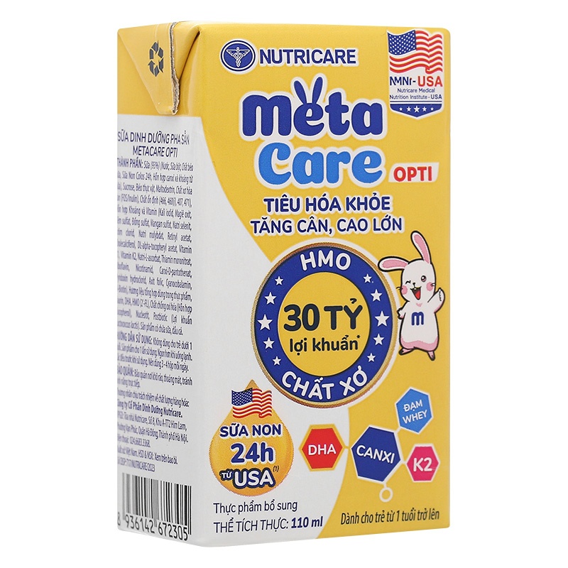 Thùng 48 hộp sữa pha sẵn MetaCare Opti 110 ml (từ 1 tuổi) 18